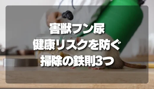 そのフン尿、大丈夫？害獣被害で健康リスクを高めない掃除の3つの鉄則