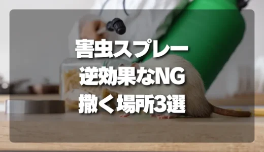 その使い方、逆効果！ 害虫スプレーで絶対NGな「撒く場所」3選
