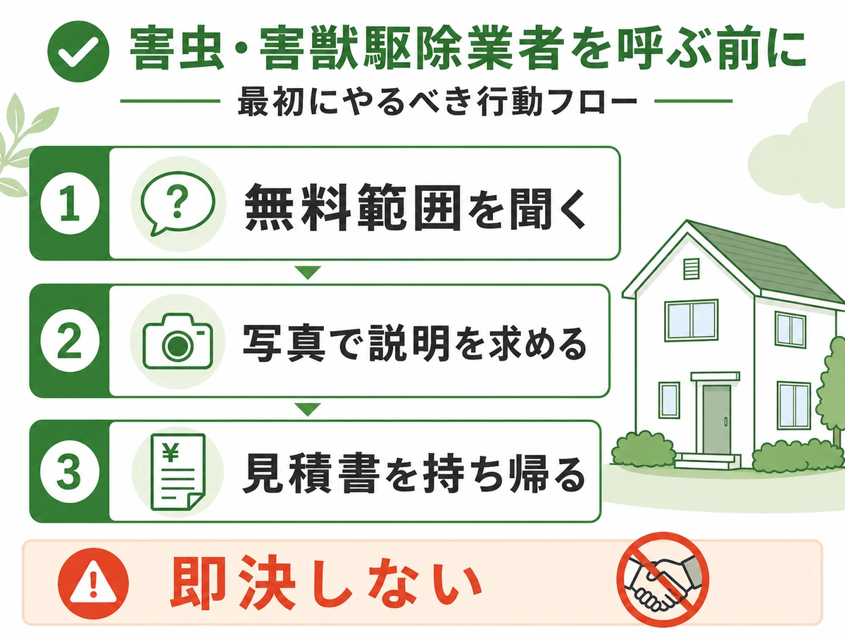 害獣駆除の無料調査前に確認する流れ