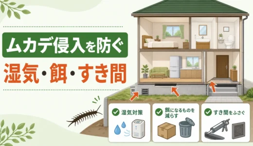 ムカデが家に出る原因｜湿気・餌・侵入口の確認順と予防策