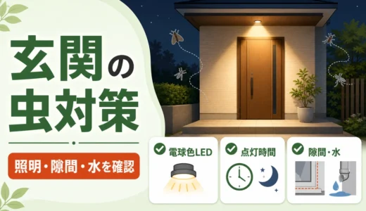 玄関に虫が集まる原因は照明？LED玄関灯の選び方と安全な交換範囲