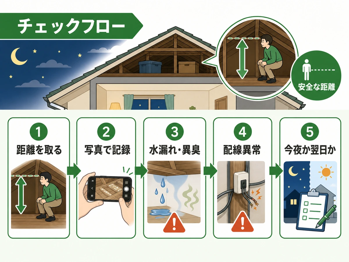 夜間の害獣駆除で最初に確認する危険サインと記録の流れ