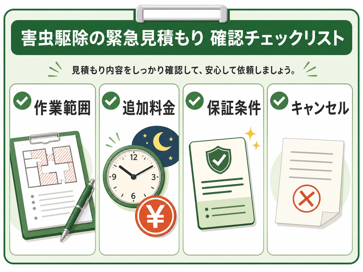 害獣駆除を依頼する前に見積書で確認する作業範囲と追加料金