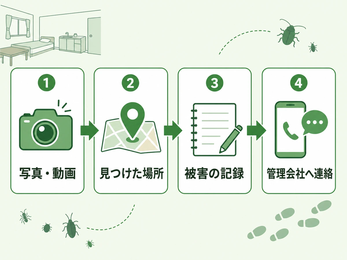 賃貸で害獣を見つけたときの写真記録と管理会社への連絡フロー