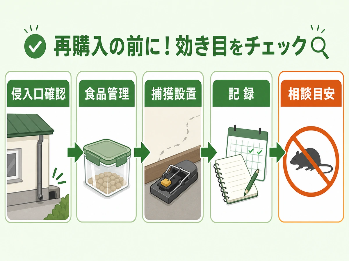 ネズミ駆除グッズを買い足す前の確認フロー