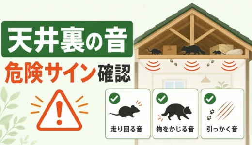 天井裏のカサカサ・ドタドタ音｜害獣候補と危険サイン