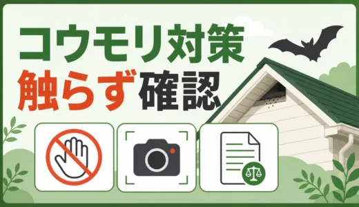 コウモリ駆除は自分でできる？触らない初動と法律・安全の注意点