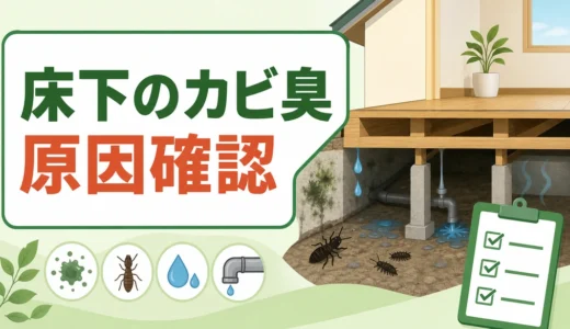 床下がカビ臭い原因は？虫・水漏れ・害獣の確認順