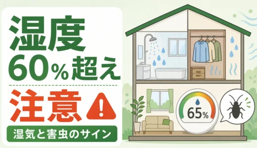 湿気で害虫が増えやすい家とは？湿度60％超えのサインと換気・除湿の目安