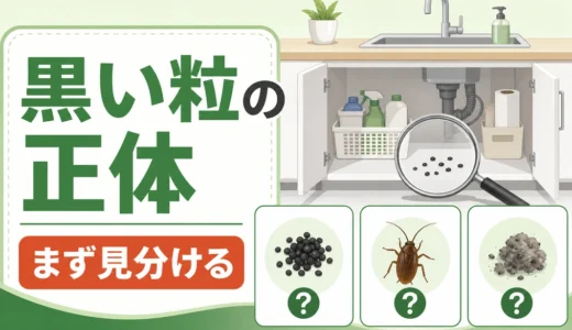 キッチンの黒い粒はゴキブリのフン？見分け方と安全な掃除手順