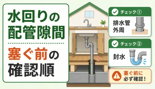 ゴキブリは水回りの配管隙間から入る？塞ぐ場所と確認順