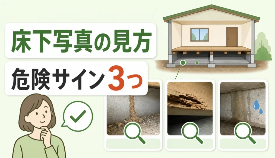 床下写真で見るシロアリ危険サインのサムネイル