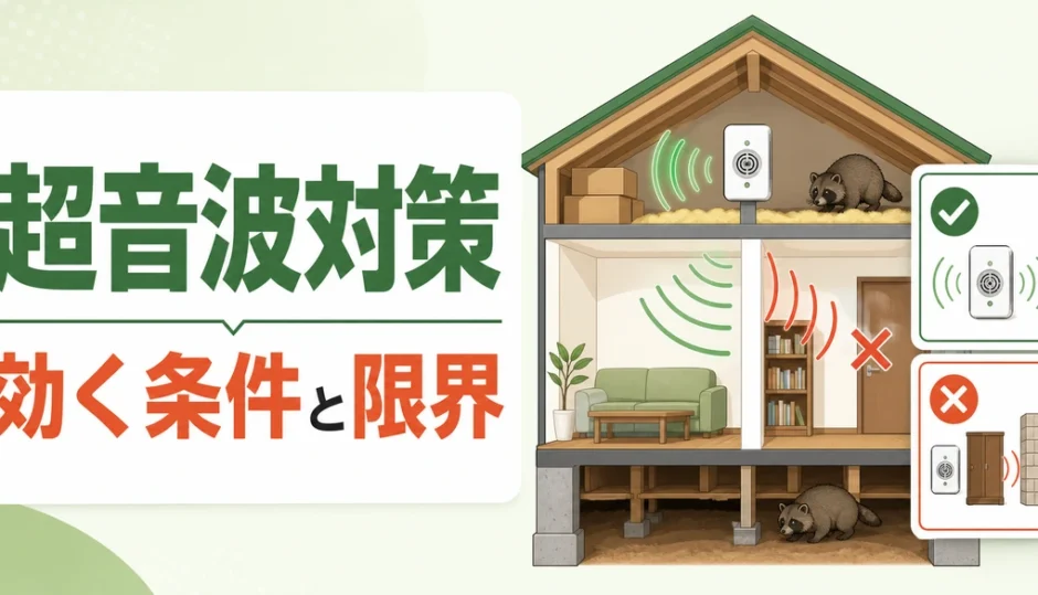 超音波害獣対策の効く条件と限界を示す図解サムネイル