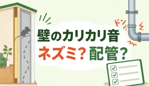 壁の中のカリカリ音はネズミ？配管？安全に見分ける確認順