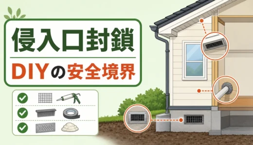 害獣の侵入口封鎖はDIYでどこまで？安全な塞ぎ方と相談目安