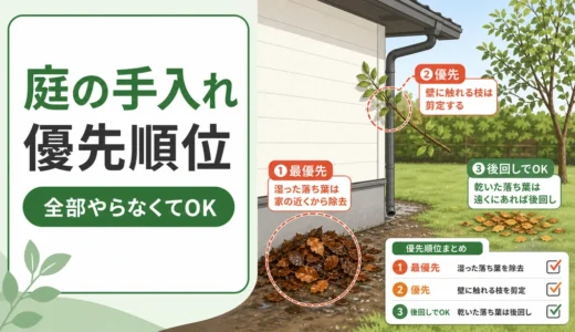 庭の落ち葉と植木の手入れ優先順位｜害虫を増やさない家まわりの整え方