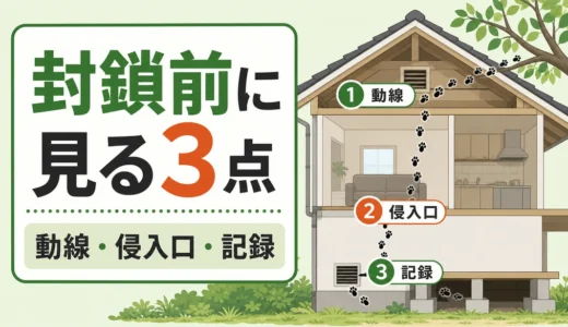 天井裏の害獣再発を防ぐには？封鎖前に見る動線と確認順