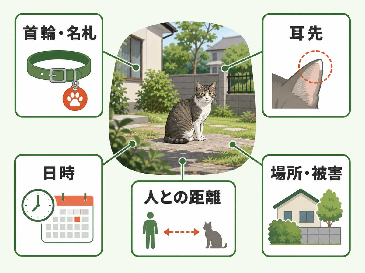 家周りの猫を遠くから観察するときの5つの記録項目