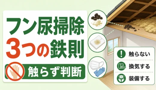 害獣のフン尿掃除はどうする？触らない初動と3つの鉄則