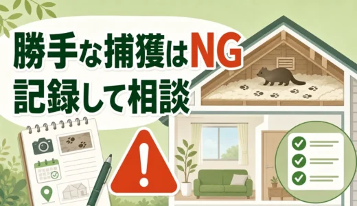 害獣を勝手に捕獲してはいけない理由｜違法になる行為と安全な対処順