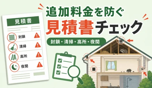 害獣駆除の見積書チェック｜追加料金を防ぐ確認項目と対処法