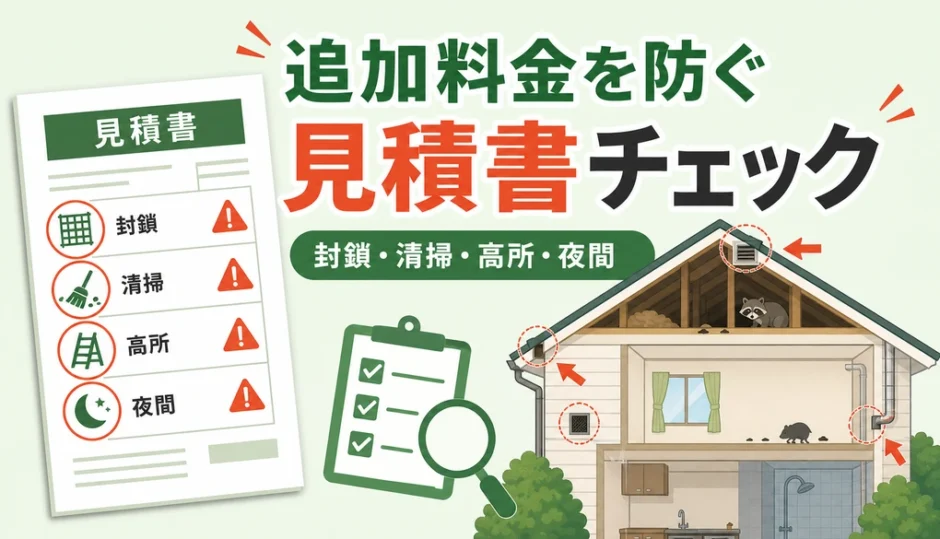 害獣駆除の見積書で追加料金を防ぐ確認ポイント