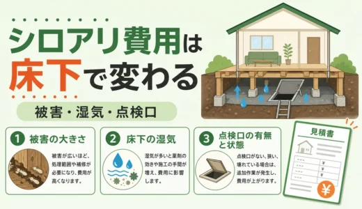 シロアリ駆除費用は床下で変わる｜見積もりで確認する5項目