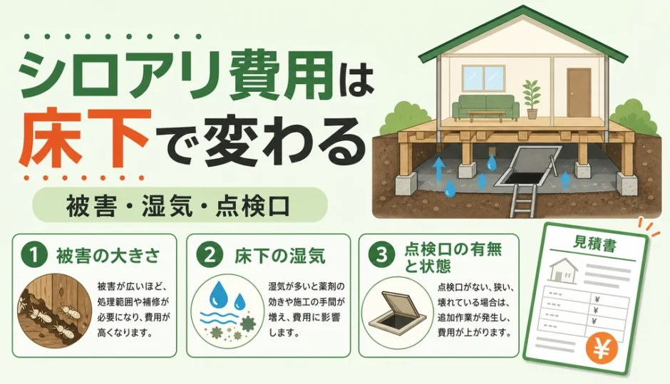 シロアリ駆除費用は床下で変わる｜見積もりで確認する5項目