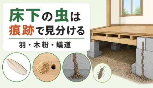 床下にいる虫の種類と危険サイン｜シロアリ以外も痕跡で見分ける
