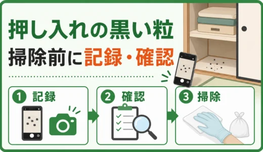 引越し先の押し入れに黒い粒｜害虫の痕跡の見分け方と対処順
