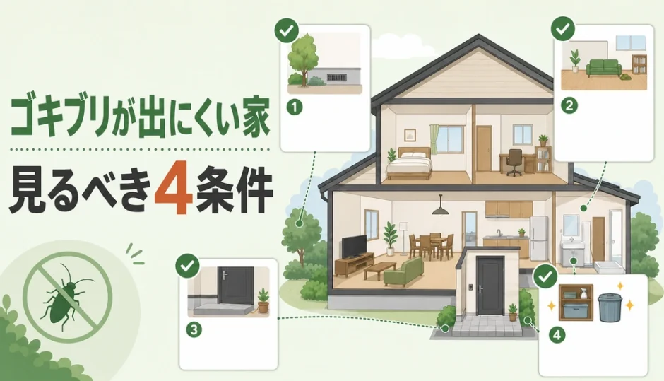 ゴキブリが出にくい家を選ぶ4条件