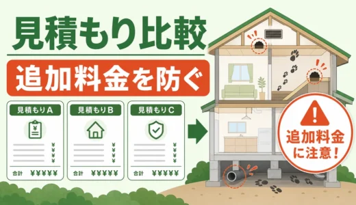 害獣駆除の相見積もり比較｜追加料金を防ぐ質問と見積書チェック