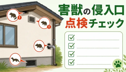 害獣の侵入口封鎖チェックリスト｜家の弱点と再侵入を防ぐ順番