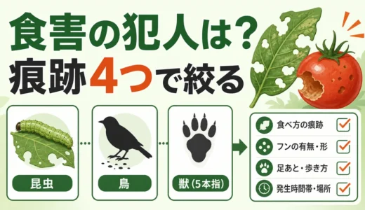 庭の食害の犯人は？虫・鳥・ハクビシンを痕跡で見分ける順番