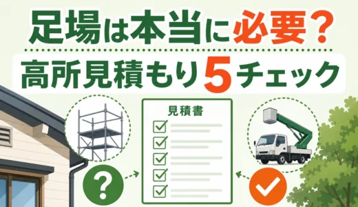 害獣駆除で足場は本当に必要？高所作業の見積もり確認5項目