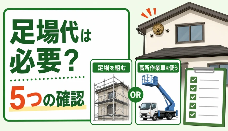 足場代の必要性を5つの確認項目で判断する図解