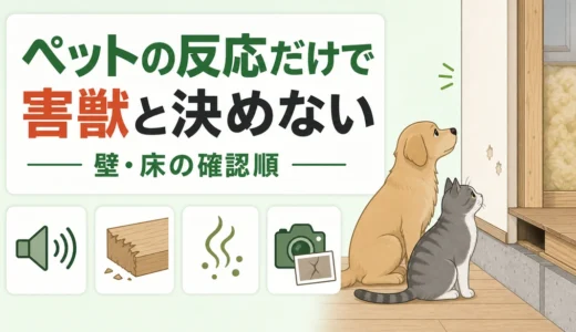 犬・猫が壁や床を掘る・嗅ぐ・吠えるのは害獣？確認順と相談目安