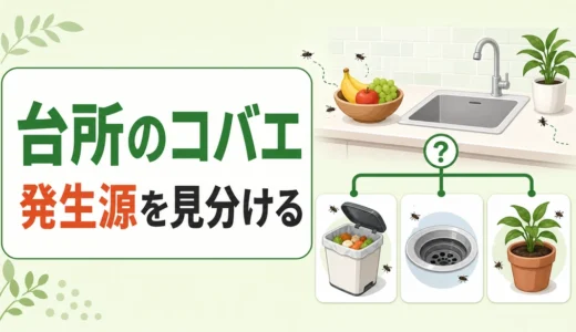 台所のコバエはどこから？発生源の見分け方と駆除・予防手順
