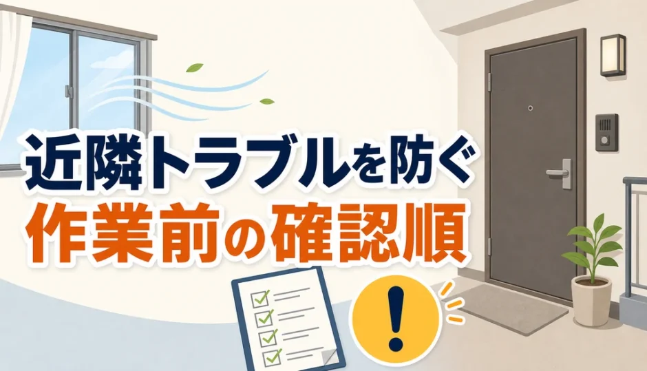 害虫駆除の近隣トラブルを防ぐ確認順のイメージ