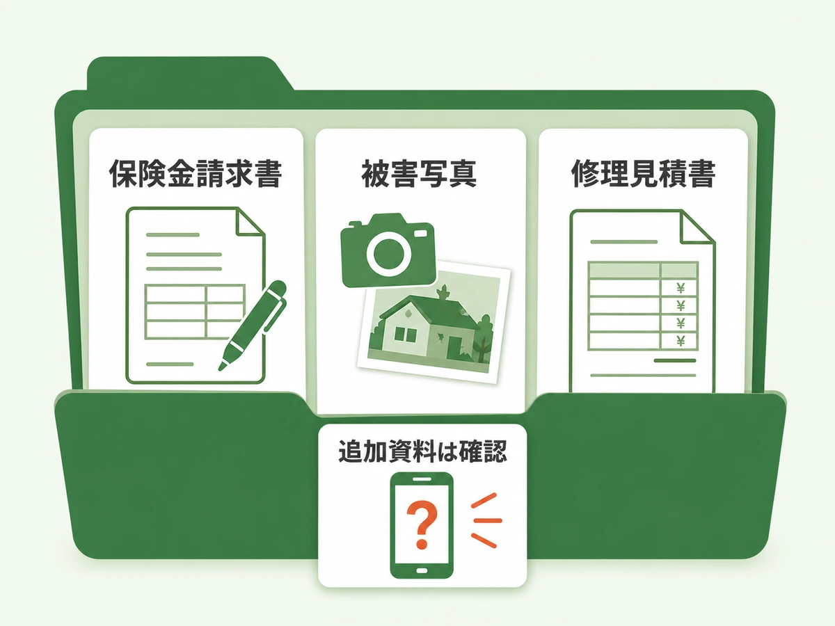 火災保険の基本的な申請書類と追加資料の確認項目