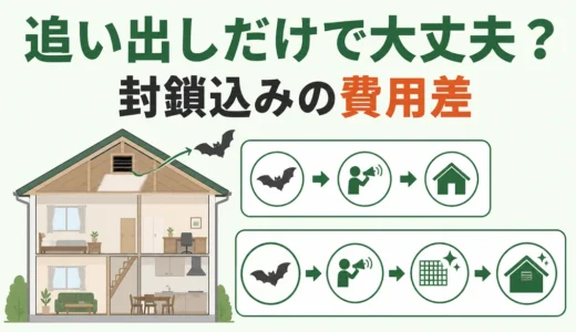 コウモリ駆除費用は何で変わる？追い出し・封鎖の見積比較6項目