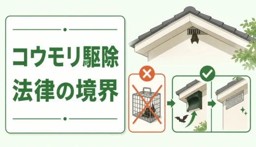 コウモリ駆除は法律違反になる？鳥獣保護管理法でできること・できないこと