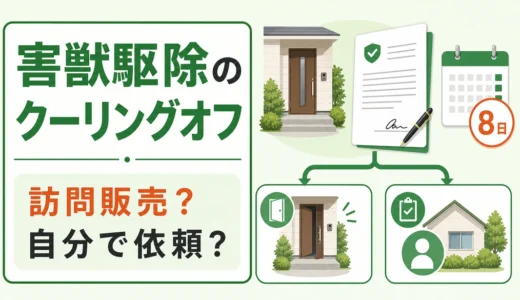 害獣・害虫駆除はクーリングオフできる？自分で呼んだ場合も確認