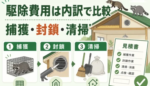 ハクビシン・アライグマ駆除の費用｜総額を決める6項目と見積もり比較