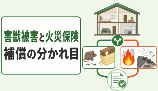 害獣被害に火災保険は使える？補償の判断基準と申請書類