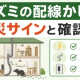 ネズミの配線かじりによる火災サインと確認順