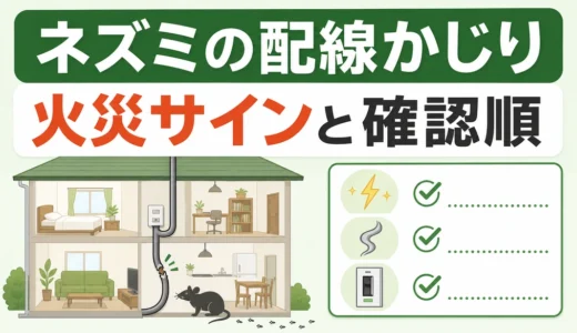 ネズミが電気配線をかじると火災になる？危険サインと確認順