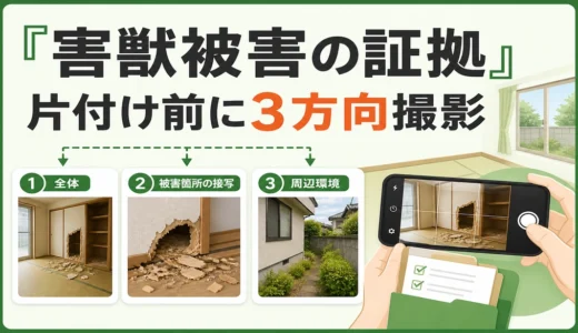 害獣被害の証拠を残す方法｜保険申請・業者相談に備える記録手順