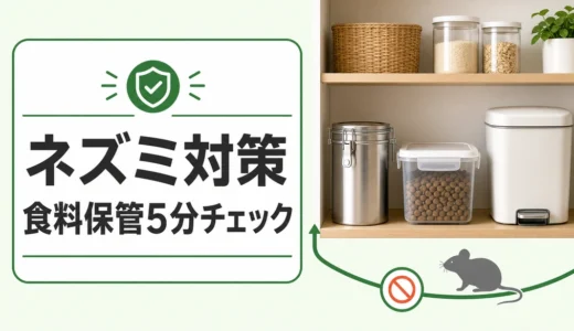 ネズミを寄せ付けにくくする食料保管チェックリスト｜容器・ゴミの見直し方