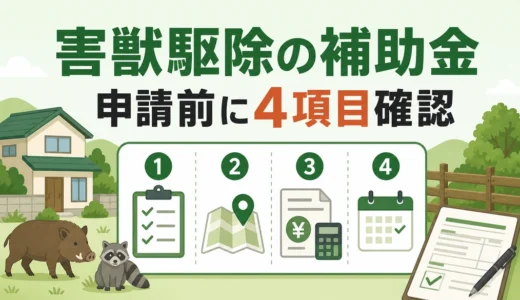 害獣駆除に補助金は使える？自治体の対象条件と申請手順